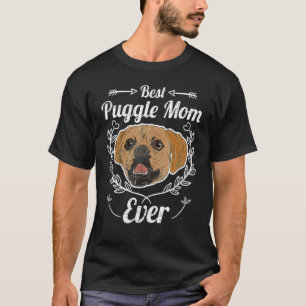 Cute Pet Dog Puggle Mum Mummy Mothers Day Puggle T-Shirt