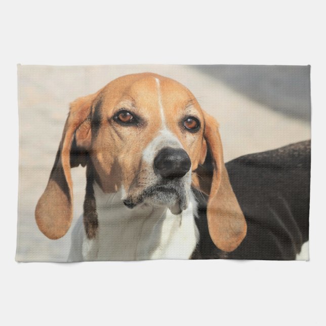 Cute Pet Dog Tea Towel (Horizontal)