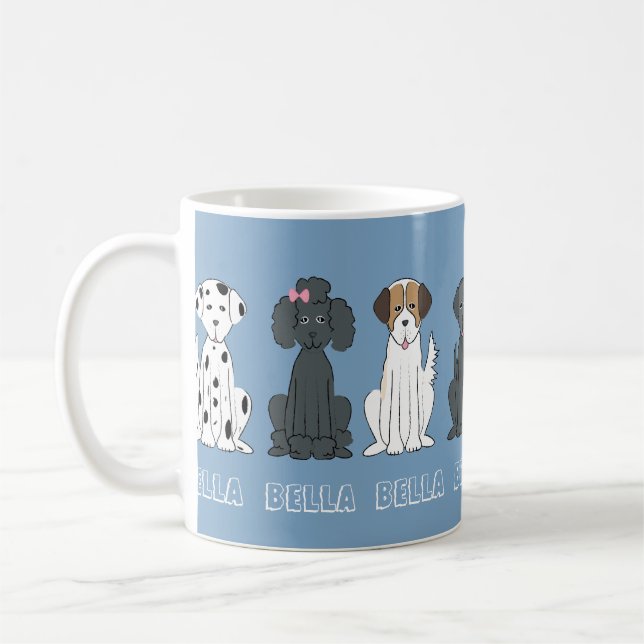 Cute Pet Dog Whimsical Modern Simple Style Coffee Mug (Left)