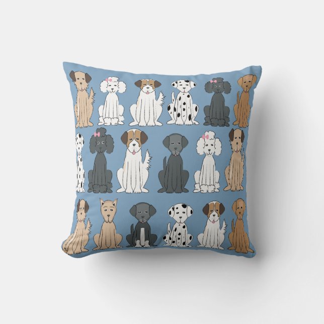 Cute Pet Dog Whimsical Modern Simple Style Cushion (Front)