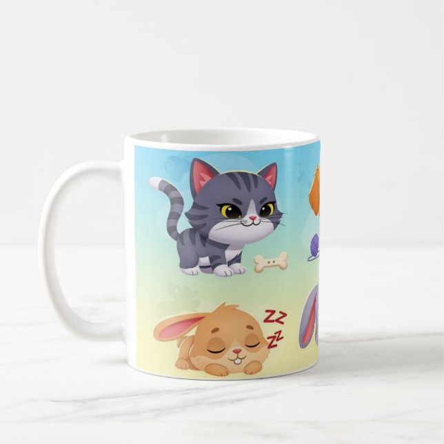 Cute Pet Friends Mug for Kids (Left)