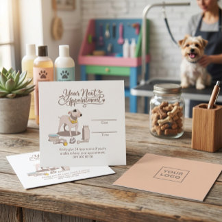 Cute Pet Grooming Appointment Reminder Card