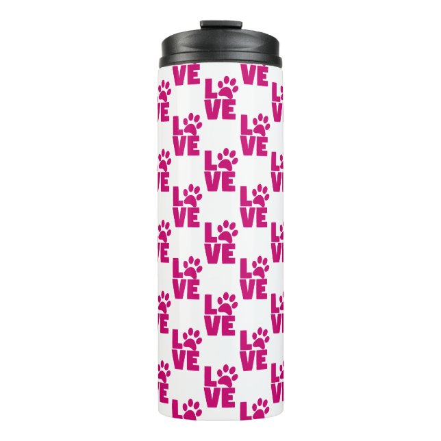 Cute Pet Lover Thermal Tumbler - Unique Commuter  (Front)