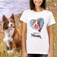 Cute Pet Mum Custom Photo Heart Paw Prints Dog 