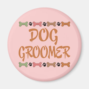 Cute Pet Occupation Dog Groomer Magnet