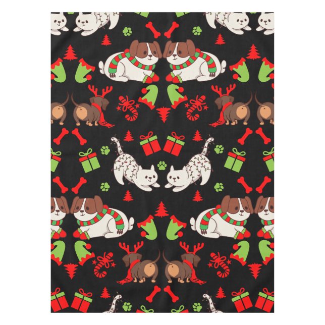 Cute Pet Patterned Christmas Gift  Tablecloth (Front)