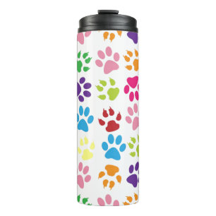 Cute Pet Paw Pattern Thermal Tumbler