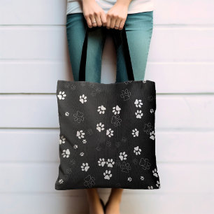 Cute Pet Paw Prints Tote Bag