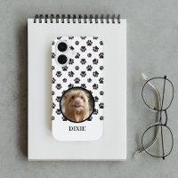 Cute Pet Photo Black Paw Print