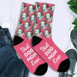 Cute Pet Photo Fun Novelty Pattern Custom DOG MOM Socks<br><div class="desc">Delight the Dog Lover in Your Life Introducing our charming Dog Photo Socks, the perfect gift for the ultimate dog mum! These socks are designed with the dog lover in mind, featuring an adorable all-over pattern that includes your cherished pup's picture and playful paw prints. Features Personalised Design: Transform your...</div>