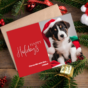 Cute Pet Photo Holiday Card