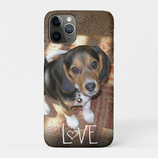 Cute Pet Photo Love Modern Dog or Cat Case-Mate iPhone Case (Back)