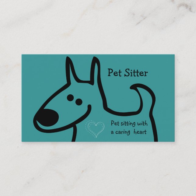 Cute Pet Sitter Business Cards (Front)