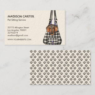 Cute Pet Sitting Service Business Card