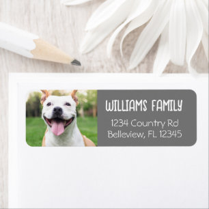 Cute Pet Template Dog Cat Return Address Label