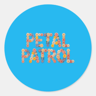 Cute Petal Patrol Wedding Crew Tribe Bridal Future Classic Round Sticker