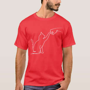 Cute Petee I Love My Cat Best Friend Fist Bump Paw T-Shirt