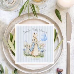 Cute Peter Rabbit Baby Shower Boy Napkin