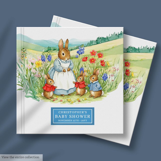 Cute Peter Rabbit Baby Shower Guest Book for Boys (Cute Peter Rabbit Baby Shower Guest Book for Boys)