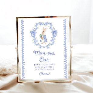 Cute Peter Rabbit Baby Shower Mum-osa Bar Poster