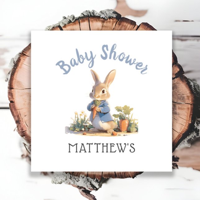 Cute Peter The Rabbit Boy Classic Baby Shower Napkin (Creator Uploaded)