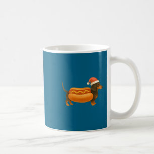 Cute Petite Christmas Funny Hot Dog Dachshund  Coffee Mug