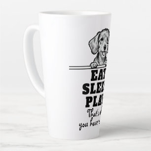 Cute Pets Minimalistic Design - Dog 1 Latte Mug