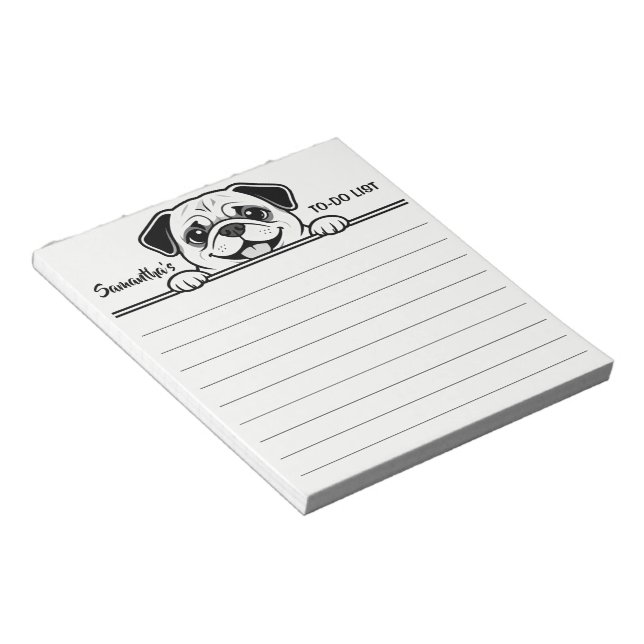 Cute Pets Minimalistic Design - Dog 2 Notepad (Angled)