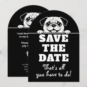 Cute Pets Minimalistic Design - Dog 2 Save The Date