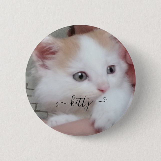 Cute pets peronality photo Button (Front)