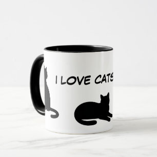 Cute Pets Silhouettes Design - Cats 1 Mug