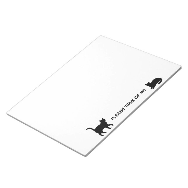 Cute Pets Silhouettes Design - Cats 1 Notepad (Angled)