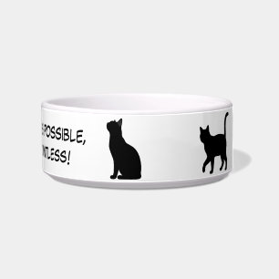 Cute Pets Silhouettes Design - Cats 1 + text Bowl