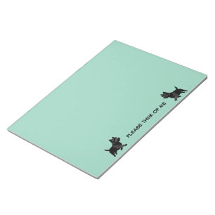 Cute Pets Silhouettes Design - Dogs 1 + text Notepad