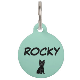 Cute Pets Silhouettes Design - Dogs 1 + text Pet Tag