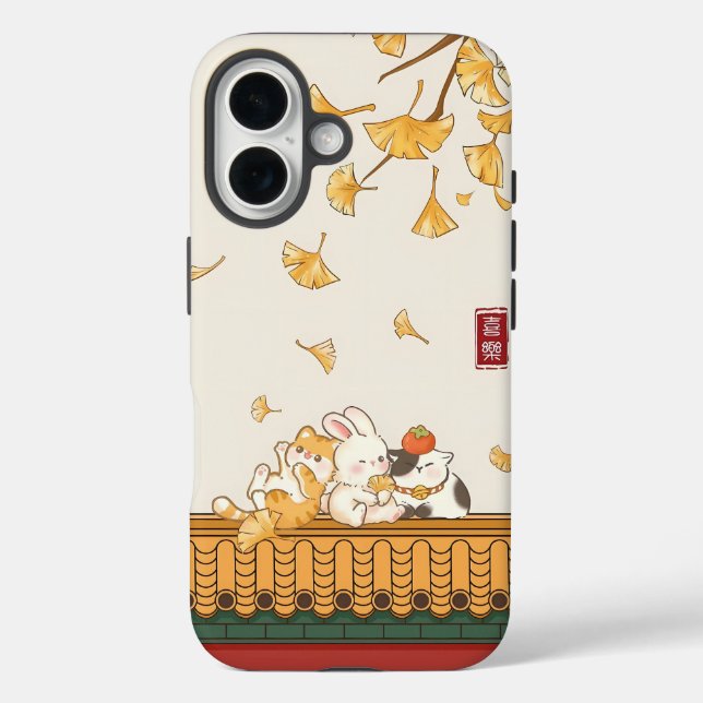 Cute Pets under Autumn Sunshine Case-Mate iPhone Case (Back)