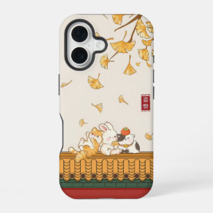 Cute Pets under Autumn Sunshine iPhone 16 Case