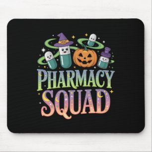Cute Pharmacy Squad Halloween Pills Pumpkin Crew Mouse Pad