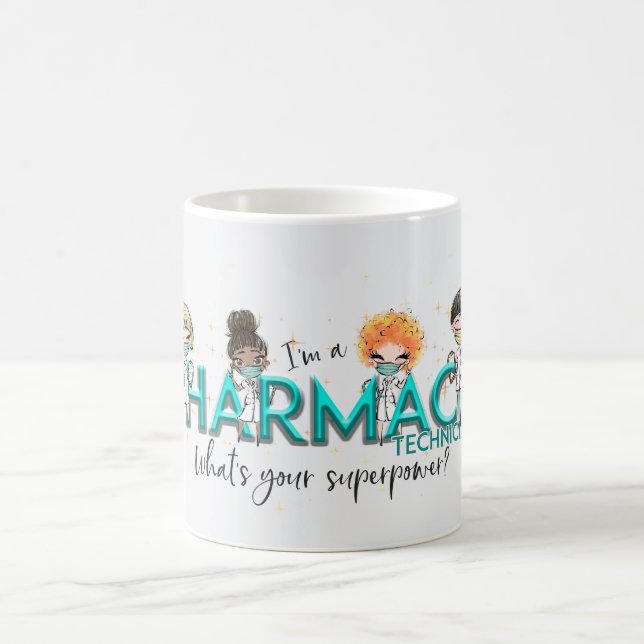 Cute Pharmacy Technician Coffee Mug (Center)