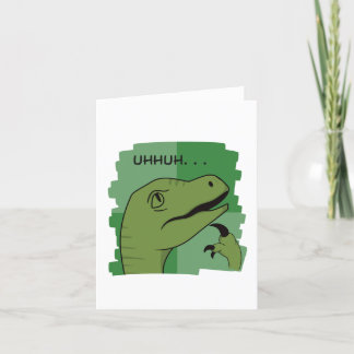 Cute Philosophical Raptor Meme Holiday Card