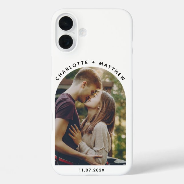Cute Photo Arch Minimalist Typography Personalised Case-Mate iPhone Case (Back)