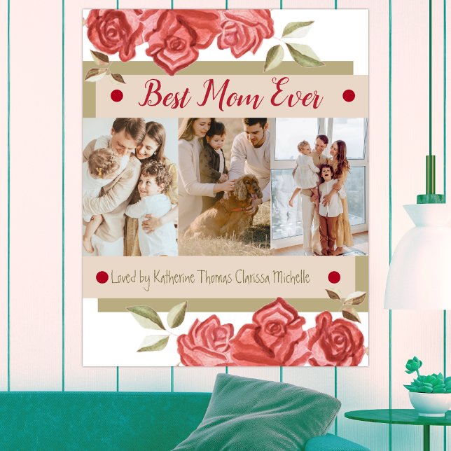 Cute Photo Best Mum Ever Mothers Day Picture Ledge Poster (Creator Uploaded)