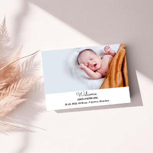 Cute Photo Birth Announcement card   New Baby card