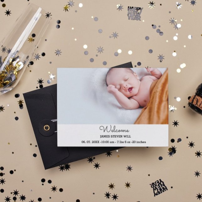 Cute Photo Birth Announcement |New Baby announceme (Creator Uploaded)