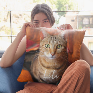 Cute Photo Cat Pet Memorial Lover  Cushion