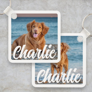 Cute Photo Dog Lover Personalised Pet Keepsake Key Ring