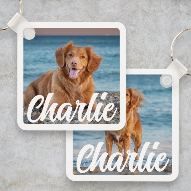 Cute Photo Dog Lover Personalised Pet Keepsake Key Ring (Creator Uploaded)