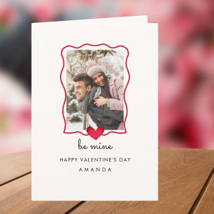 Cute Photo Heart Husband Wife Valentine card 