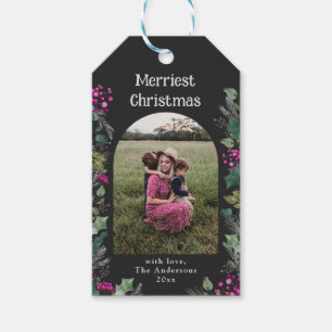 Cute Photo Merriest Christmas Gift Tags