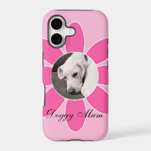 Cute Photo of Puppy Dog in Hot Pink Mum Frame
